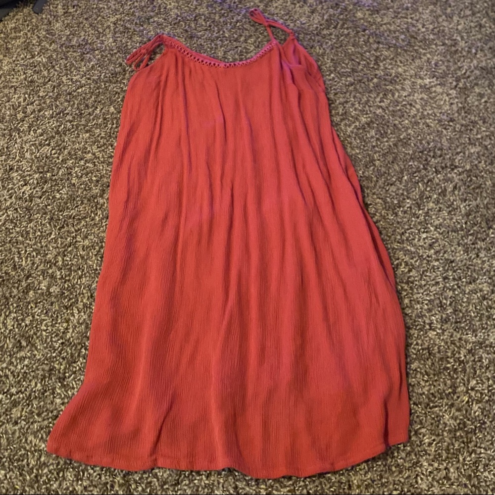 Coral Mossimo Strapless Dress